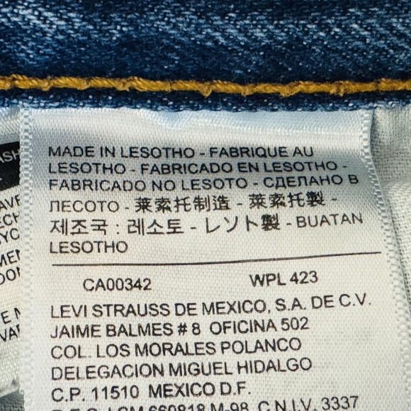 Levis 505 Jeans Mens 30x30 Blue Medium Wash Straight Leg Mid Rise Denim - Picture 4 of 9